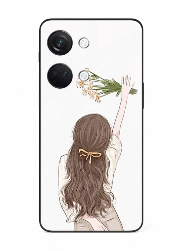 Minimal sketch quote printed on OnePlus Nord 3 glass back cover with calm tones.