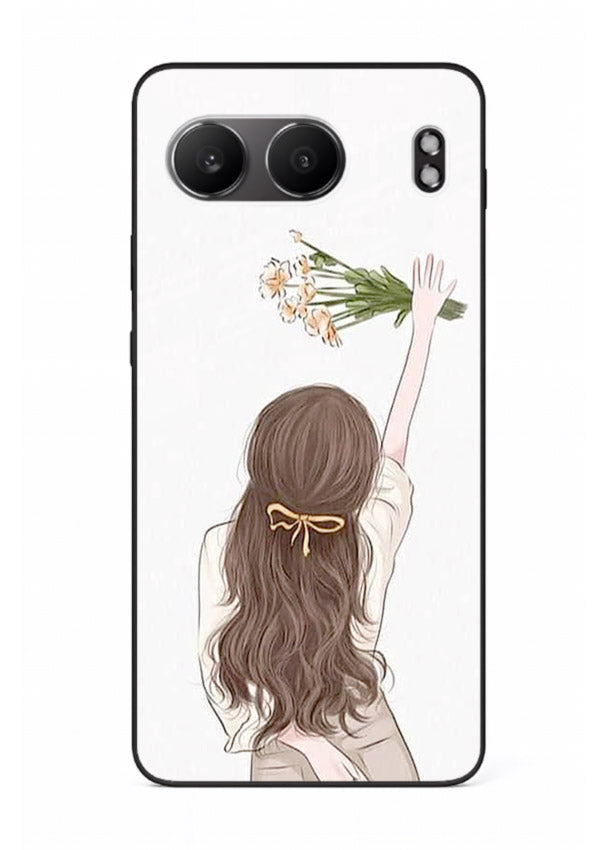 Minimal sketch quote printed on OnePlus Nord 4 glass back cover with calm tones.