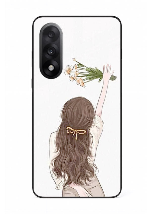Minimal sketch quote printed on OnePlus Nord 5 glass back cover with calm tones.