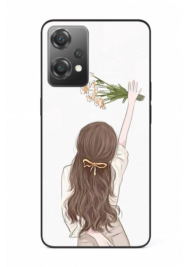 Minimal sketch quote printed on OnePlus Nord CE2 Lite 5G glass back cover with calm tones.