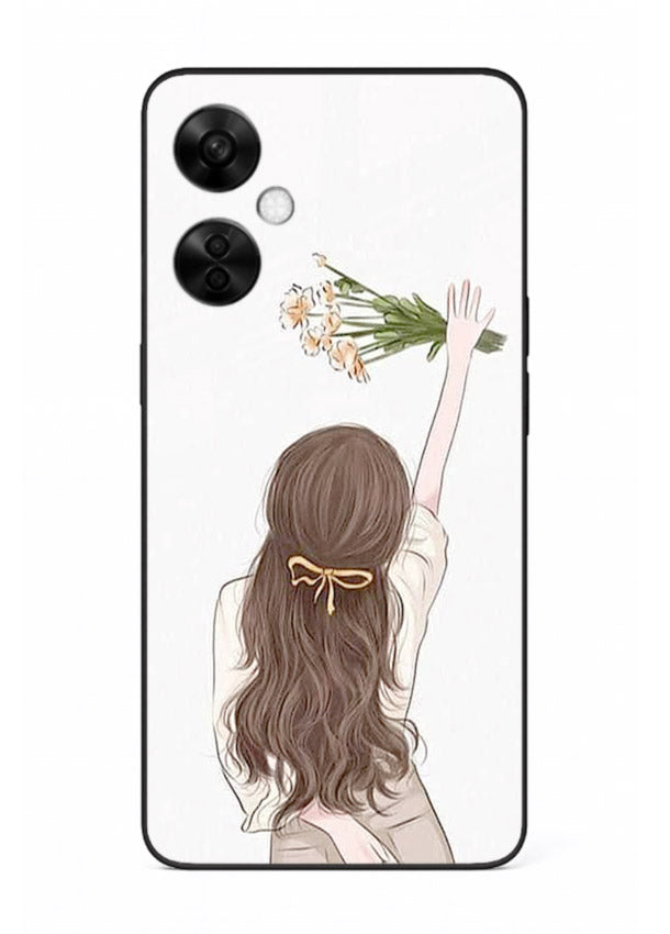 Minimal sketch quote printed on OnePlus Nord CE3 Lite glass back cover with calm tones.