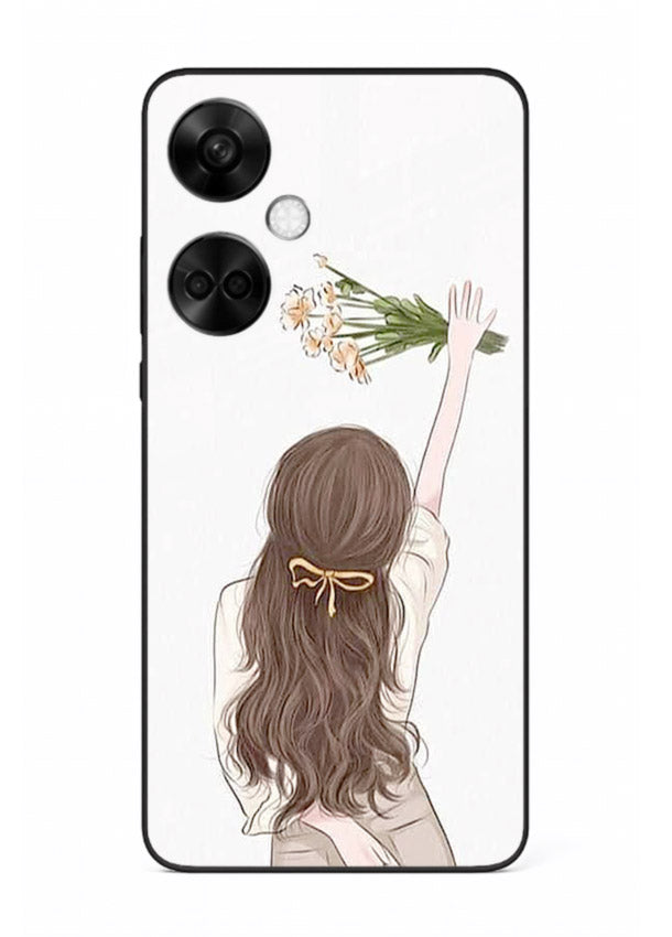 Minimal sketch quote printed on OnePlus Nord CE3 glass back cover with calm tones.
