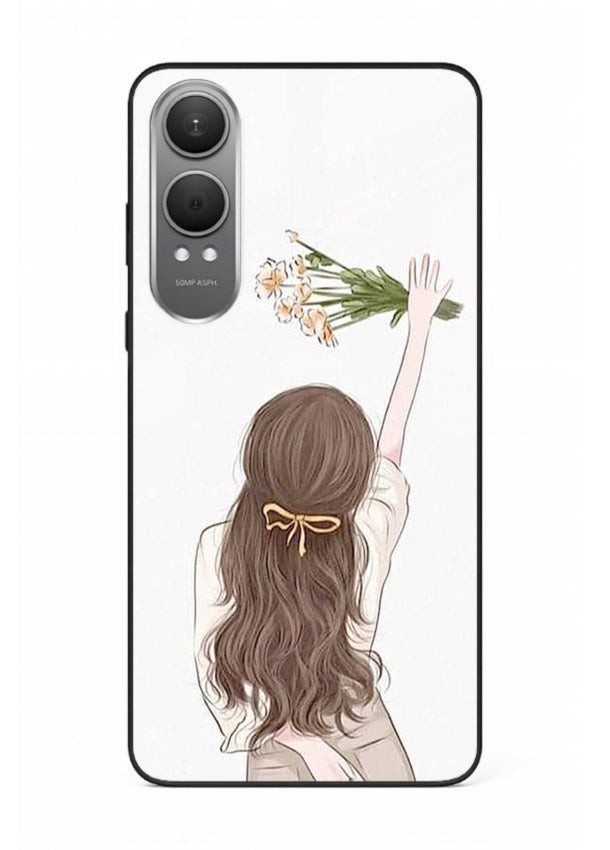 Minimal sketch quote printed on OnePlus Nord CE4 Lite glass back cover with calm tones.