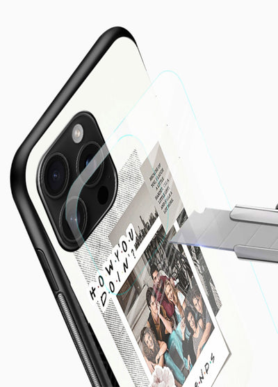 Sitcom collage artwork printed on premium tempered glass mobile back cover - 4