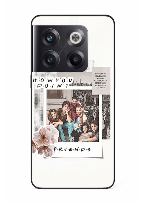 Sitcom collage artwork printed on premium tempered glass OnePlus 10T back cover