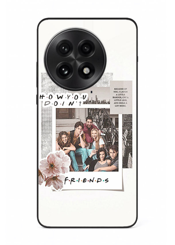 Sitcom collage artwork printed on premium tempered glass OnePlus 13 back cover