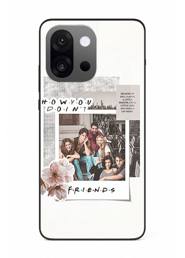 Sitcom collage artwork printed on premium tempered glass OnePlus 13s back cover