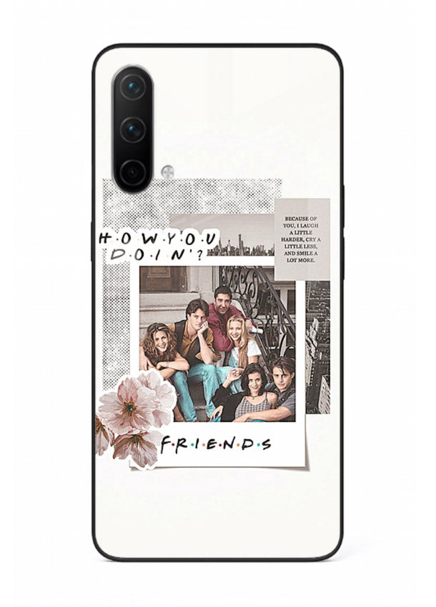Sitcom collage artwork printed on premium tempered glass OnePlus Nord CE 5G back cover