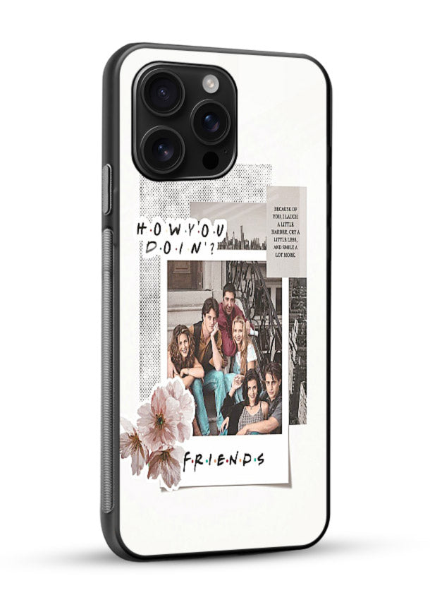 Sitcom collage artwork printed on premium tempered glass mobile back cover - 2