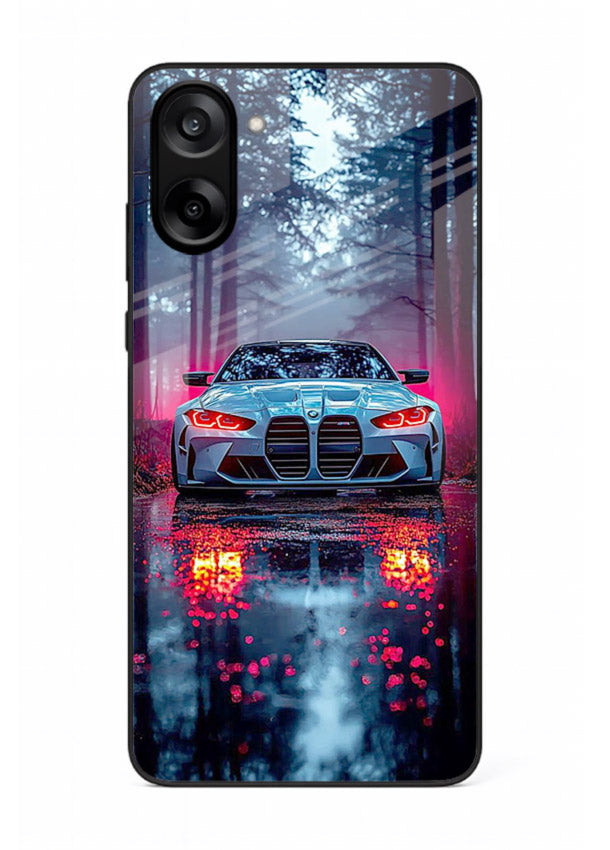 Racing drift car design on premium tempered glass OnePlus Nord CE5 back cover