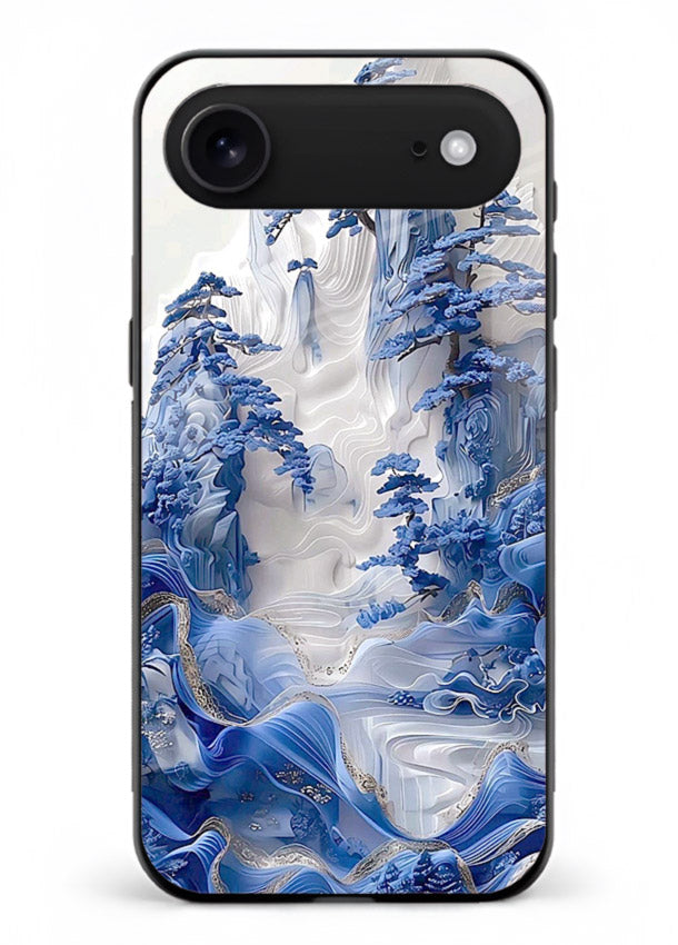 Icy Glacier Falls frozen glacier artwork iphone 18 air glass back cover