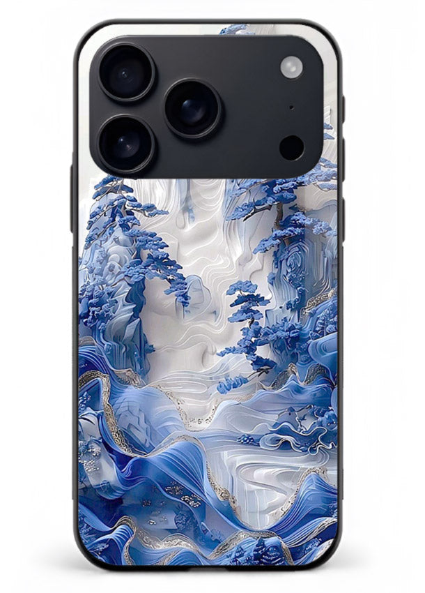 Icy Glacier Falls frozen glacier artwork iphone 18 pro max glass back cover
