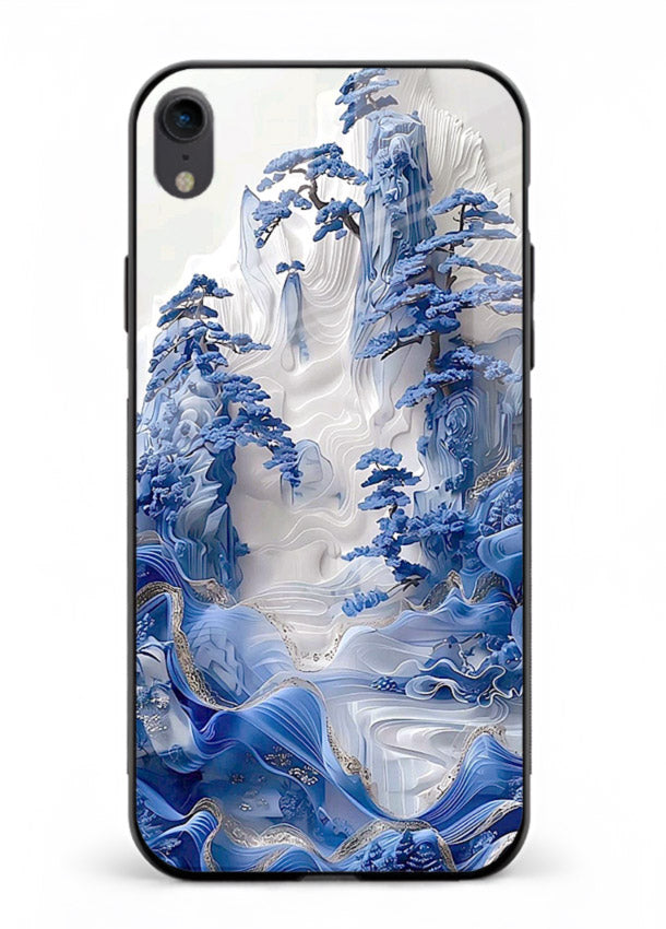Icy Glacier Falls frozen glacier artwork iphone xr glass back cover