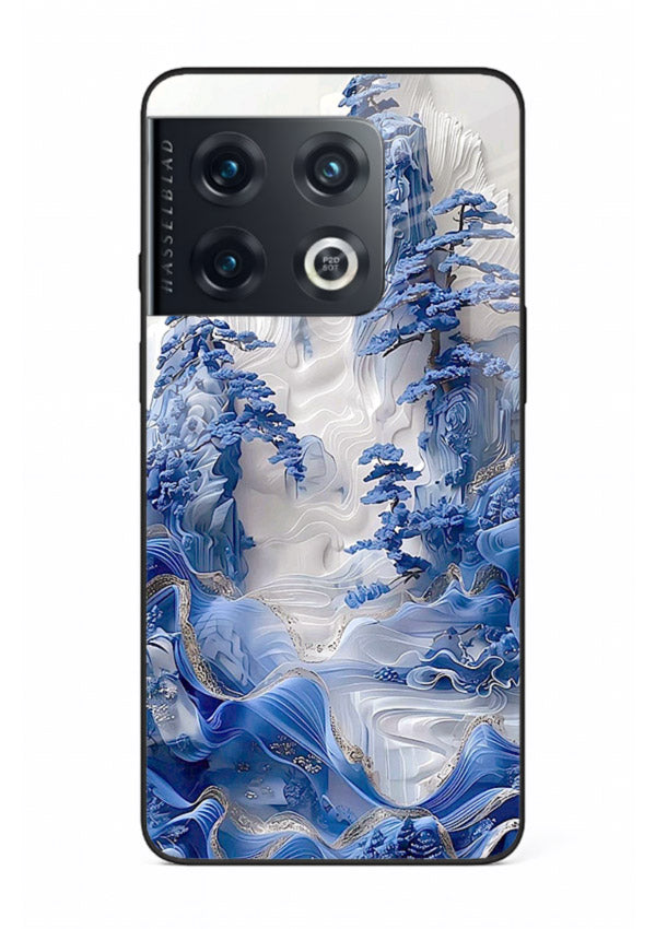 Icy Glacier Falls frozen glacier artwork OnePlus 10 Pro glass back cover