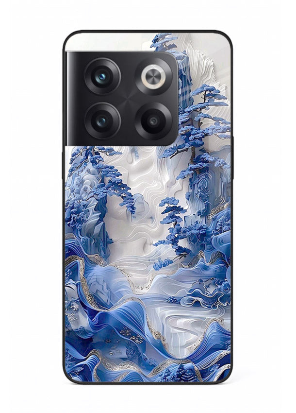 Icy Glacier Falls frozen glacier artwork OnePlus 10T glass back cover