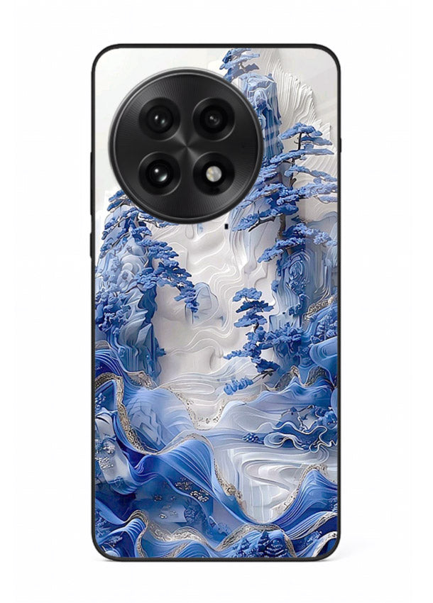 Icy Glacier Falls frozen glacier artwork OnePlus 13 glass back cover