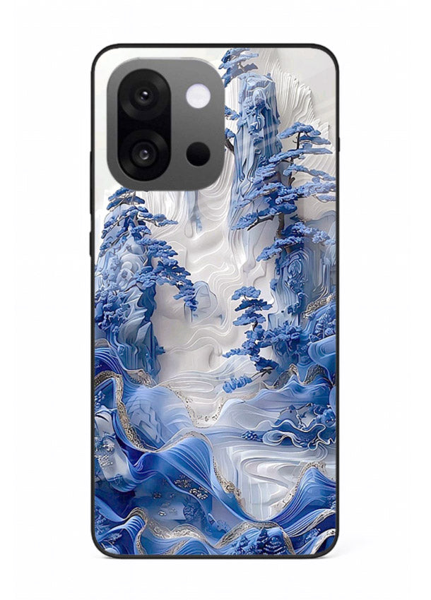 Icy Glacier Falls frozen glacier artwork OnePlus 13s glass back cover