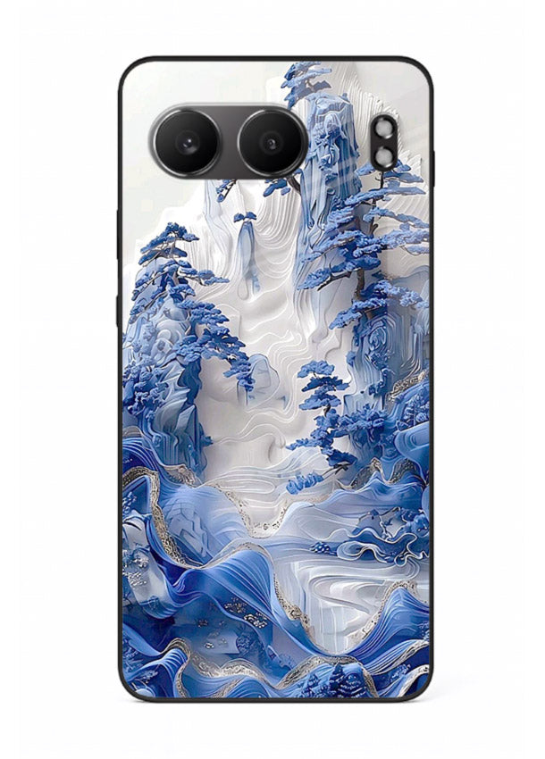 Icy Glacier Falls frozen glacier artwork OnePlus Nord 4 glass back cover