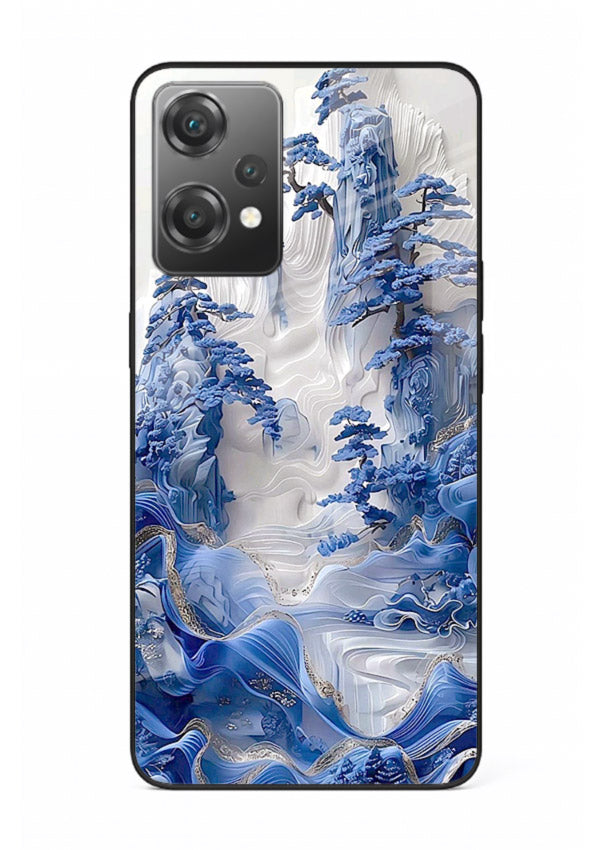 Icy Glacier Falls frozen glacier artwork OnePlus Nord CE2 Lite 5G glass back cover