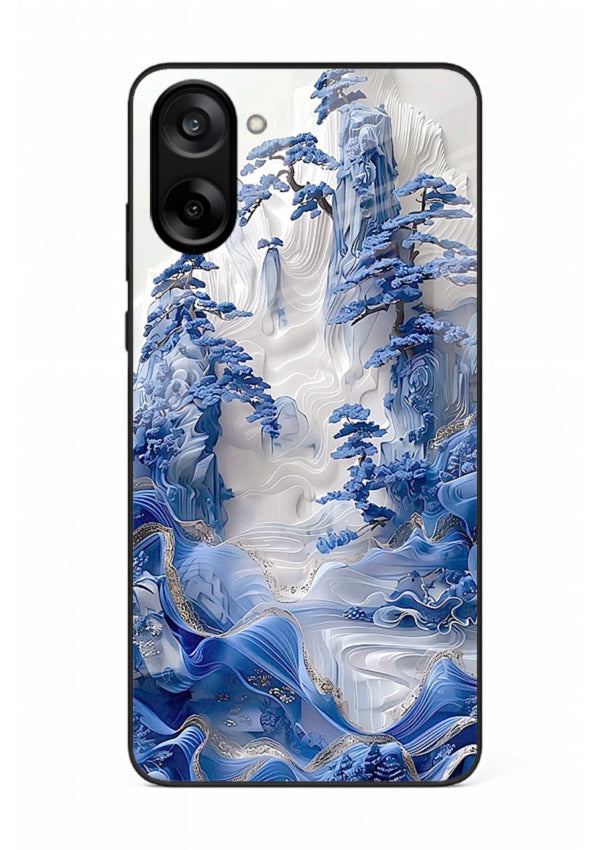 Icy Glacier Falls frozen glacier artwork OnePlus Nord CE5 glass back cover