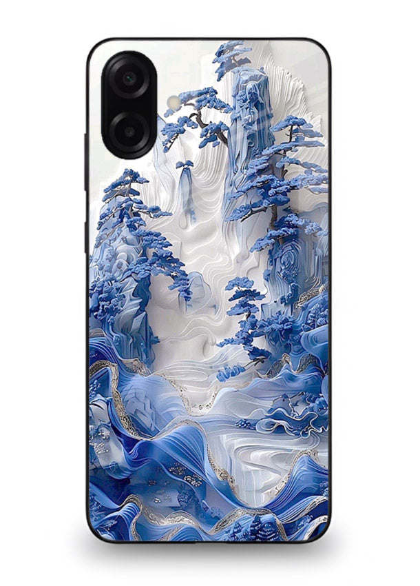 Icy Glacier Falls frozen glacier artwork Samsung M13 5G glass back cover