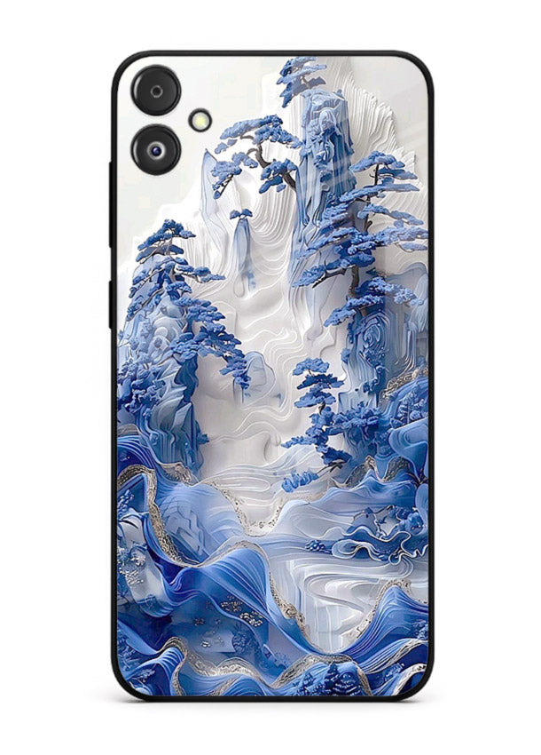 Icy Glacier Falls frozen glacier artwork Samsung F14 5G glass back cover