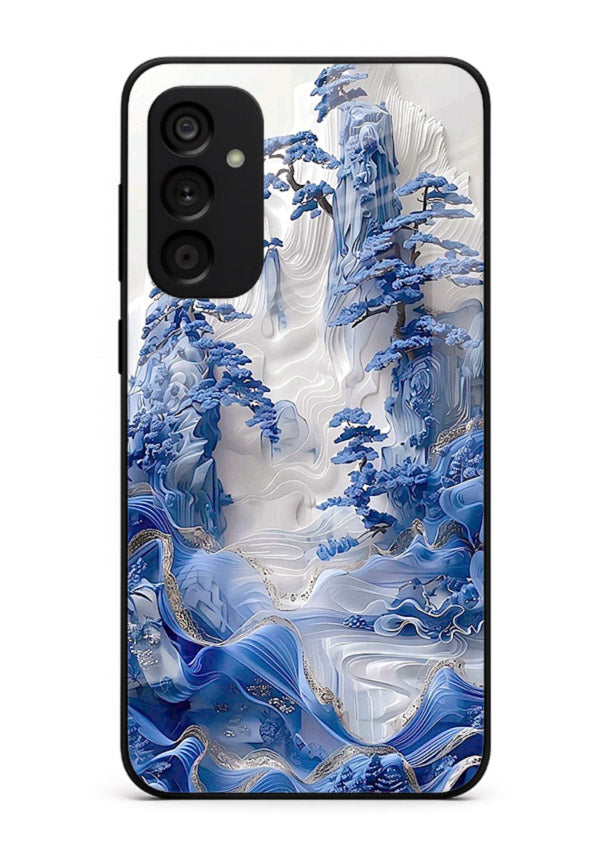 Icy Glacier Falls frozen glacier artwork Samsung F54 5G glass back cover