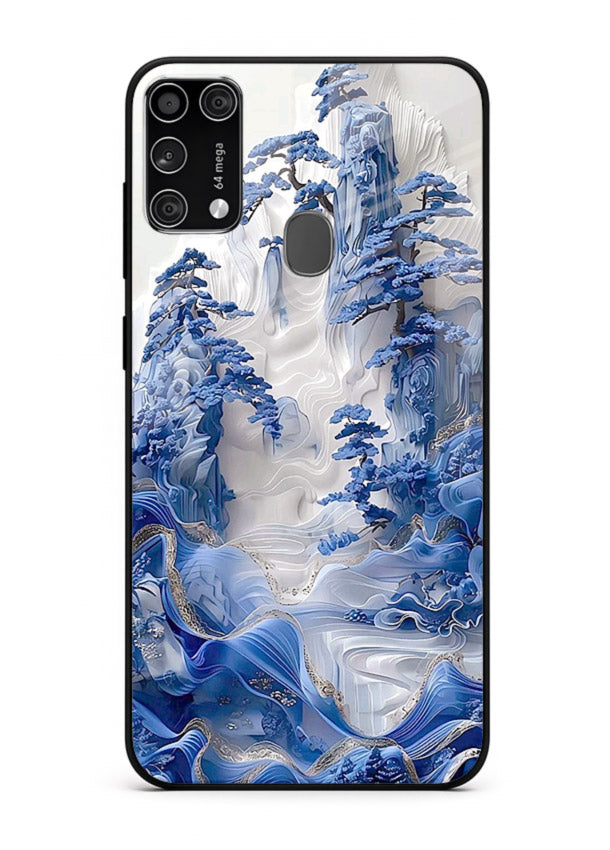 Icy Glacier Falls frozen glacier artwork Samsung M31 Prime glass back cover