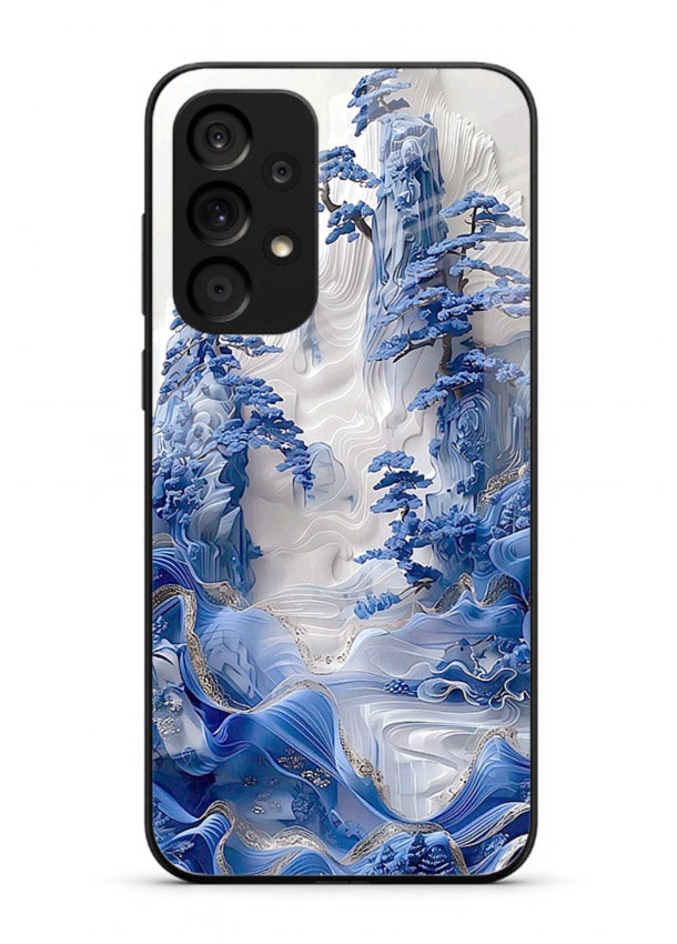 Icy Glacier Falls frozen glacier artwork Samsung A73 5G glass back cover