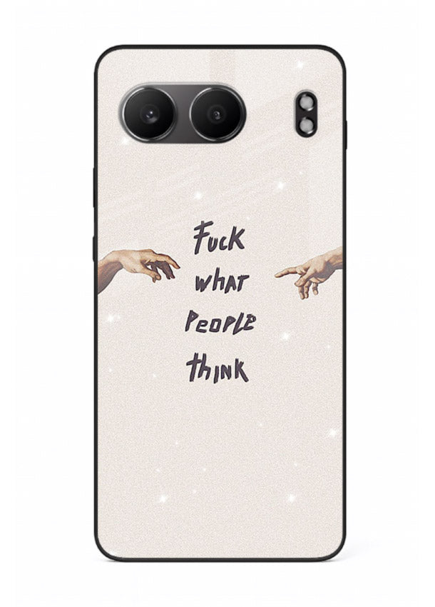 Bold handwritten quote printed on OnePlus Nord 4 glass back cover with clean minimal styling.