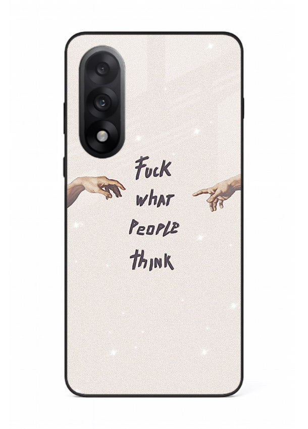 Bold handwritten quote printed on OnePlus Nord 5 glass back cover with clean minimal styling.