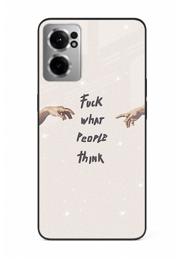 Bold handwritten quote printed on OnePlus Nord CE2 5G glass back cover with clean minimal styling.