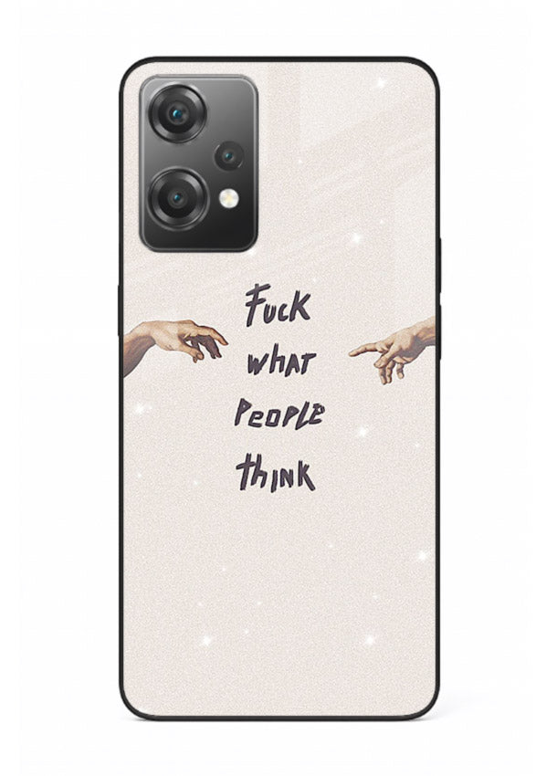 Bold handwritten quote printed on OnePlus Nord CE2 Lite 5G glass back cover with clean minimal styling.