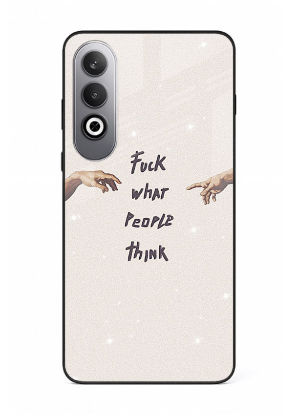 Bold handwritten quote printed on OnePlus Nord CE4 glass back cover with clean minimal styling.