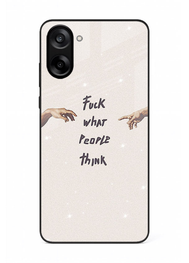 Bold handwritten quote printed on OnePlus Nord CE5 glass back cover with clean minimal styling.