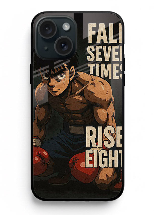ippo punch boxing anime art iphone 13 glass cover fighting pose strong case