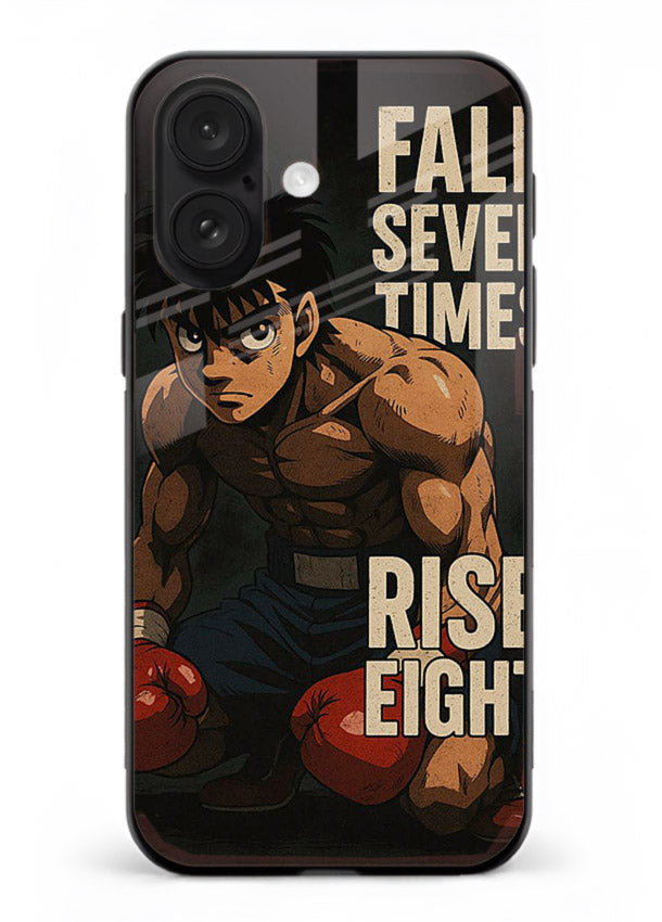 ippo punch boxing anime art iphone 18 glass cover fighting pose strong case