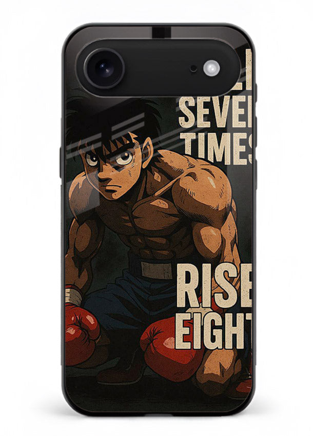 ippo punch boxing anime art iphone 17 air glass cover fighting pose strong case