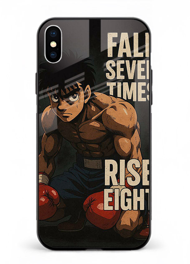 ippo punch boxing anime art iphone xs max glass cover fighting pose strong case
