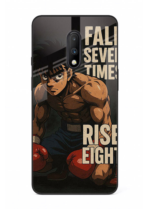 ippo punch boxing anime art OnePlus 7 glass cover fighting pose strong case