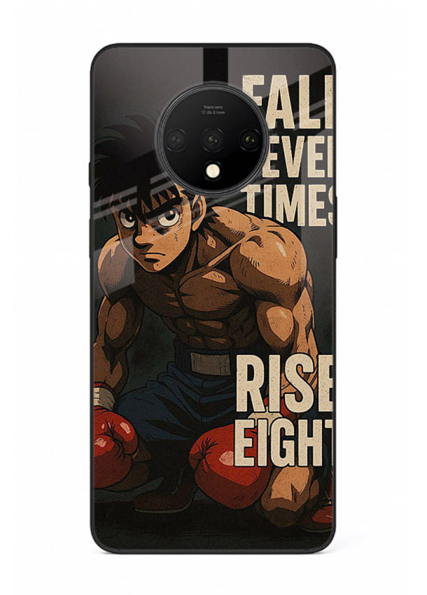 ippo punch boxing anime art OnePlus 7T glass cover fighting pose strong case