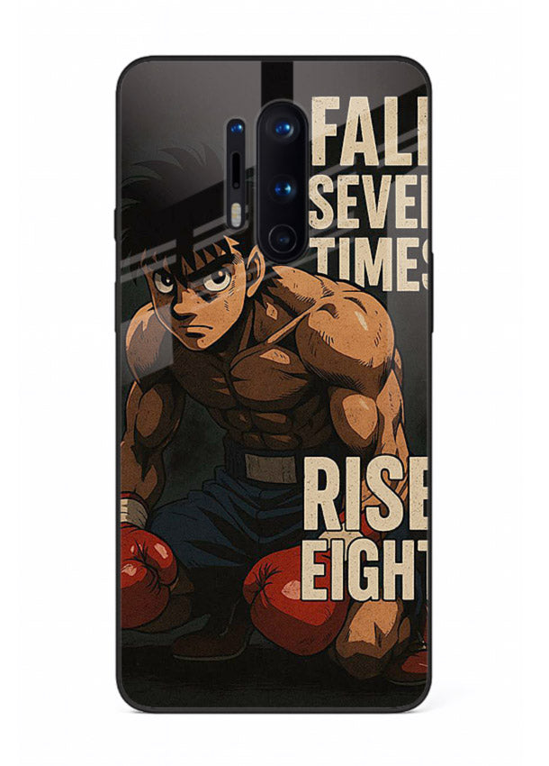 ippo punch boxing anime art OnePlus 8 Pro glass cover fighting pose strong case