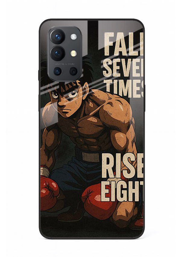ippo punch boxing anime art OnePlus 9R glass cover fighting pose strong case