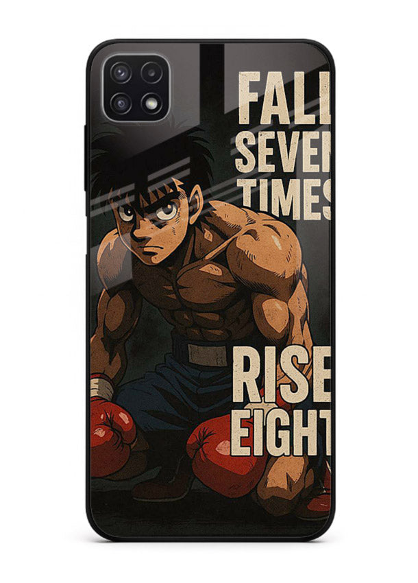 ippo punch boxing anime art Samsung A22 5G glass cover fighting pose strong case