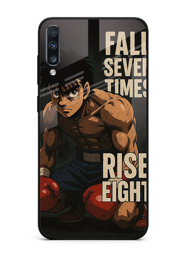 ippo punch boxing anime art Samsung A50 glass cover fighting pose strong case