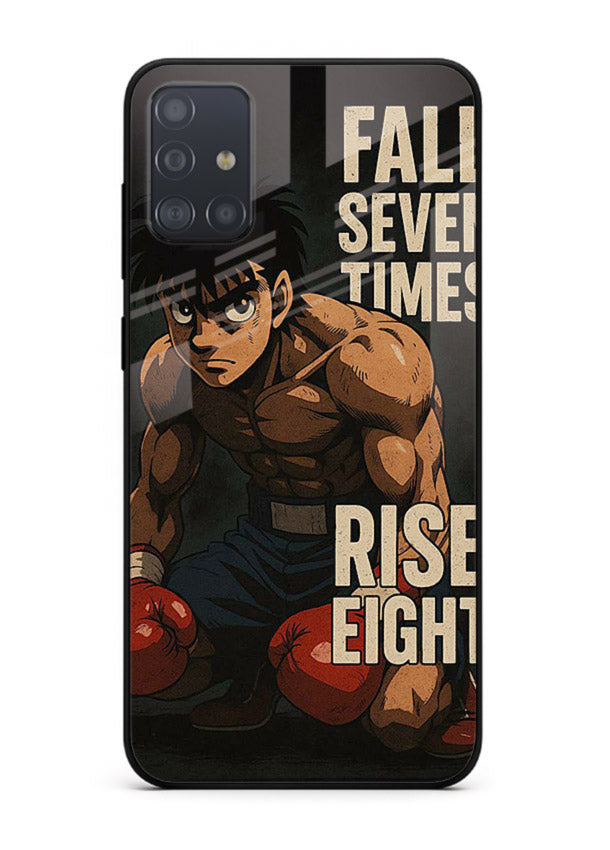 ippo punch boxing anime art Samsung A71 glass cover fighting pose strong case