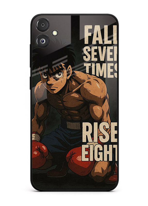 ippo punch boxing anime art Samsung F04 5G glass cover fighting pose strong case