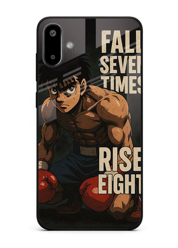 ippo punch boxing anime art Samsung F06 5G glass cover fighting pose strong case