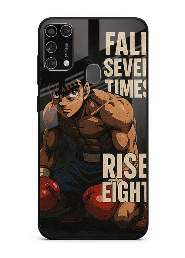 ippo punch boxing anime art Samsung M31 Prime glass cover fighting pose strong case