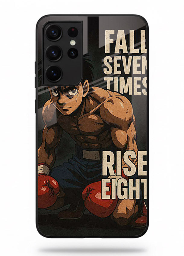 ippo punch boxing anime art Samsung S21 Ultra glass cover fighting pose strong case
